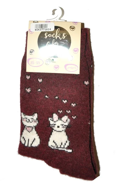 Veselé dámské ponožky s kočkami WiK