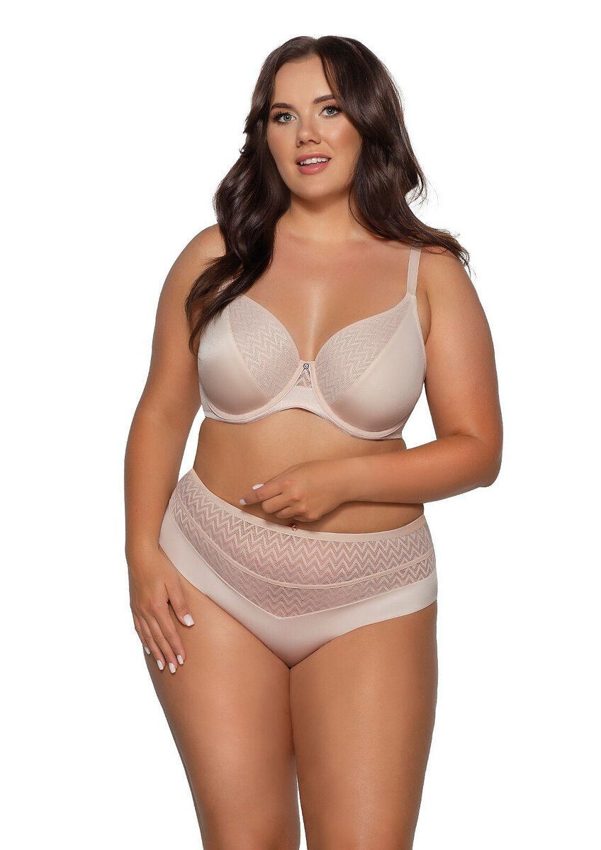 Plus size dámská podprsenka s výztuží Ava, béžová 100G i384_21161412