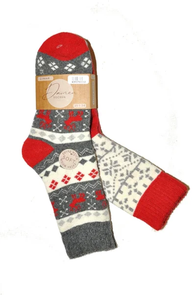 Vysoké vánoční ponožky s barevným potiskem WiK