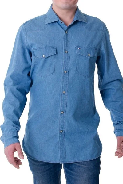 Džínová pánská propínací košile Tommy Hilfiger