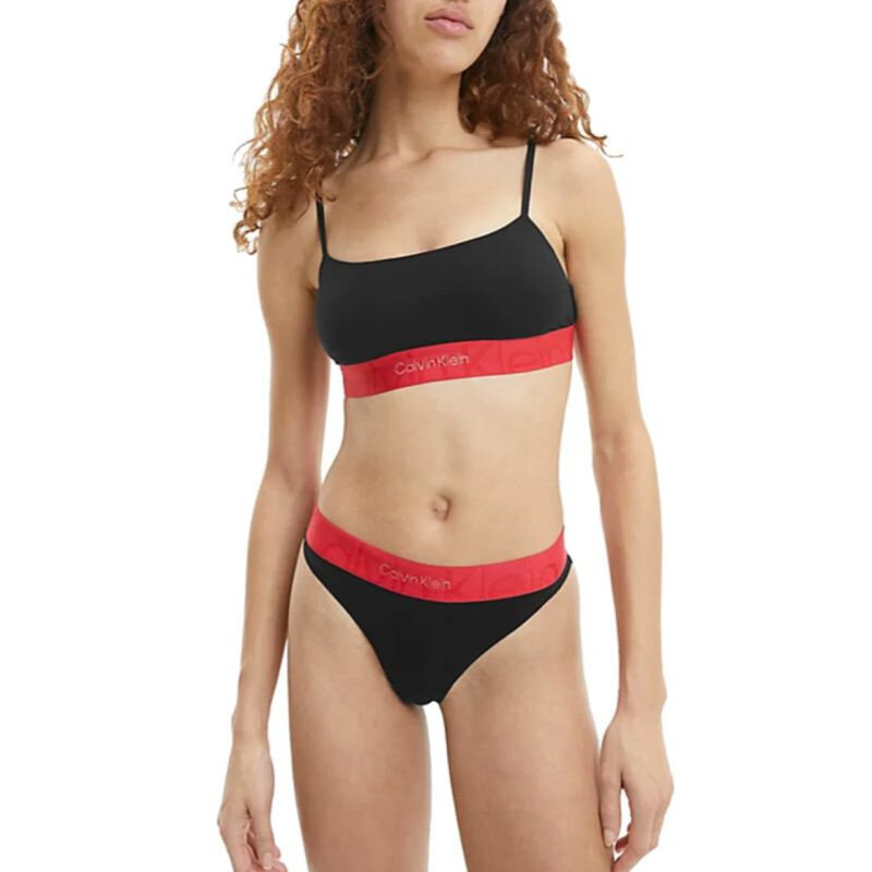 Černo-červená dámská bavlněná braletka calvin Klein, XL i476_57032831