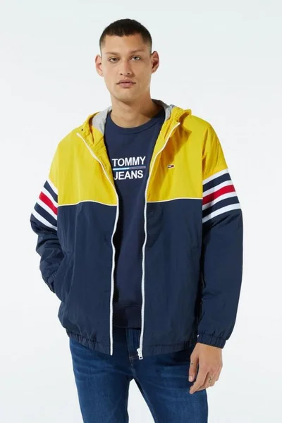 Lehká pánská funkční bunda Tommy Hilfiger žluto-modrá