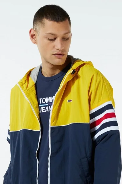 Lehká pánská funkční bunda Tommy Hilfiger žluto-modrá