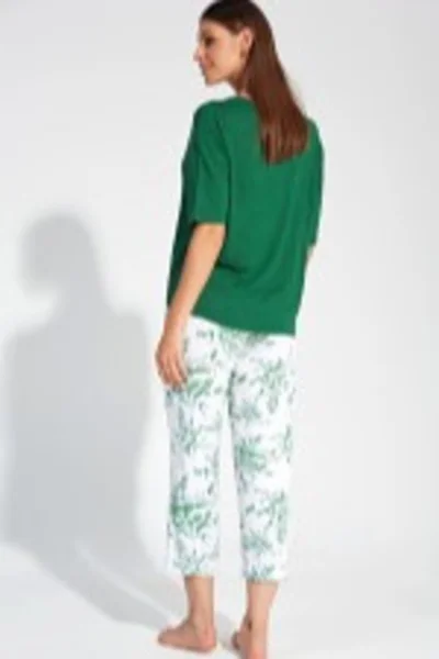 Zeleno-bílé dámské pohodlné pyžamo GATTA BODYWEAR