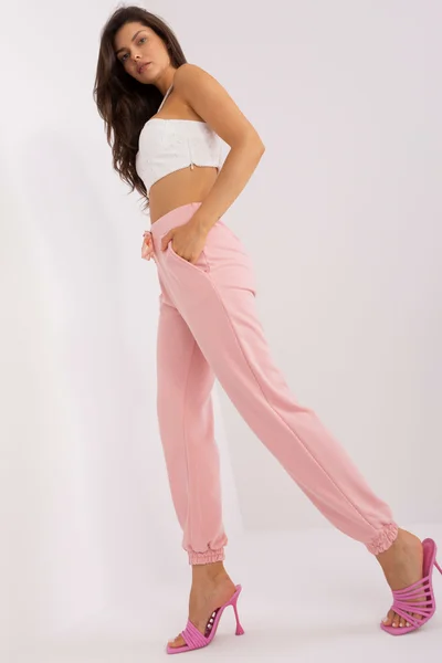 Světle růžové dámské teplákové kalhoty FPrice