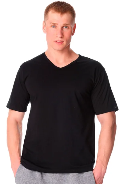 Bavlněné pánské tričko do véčka plus size Cornette