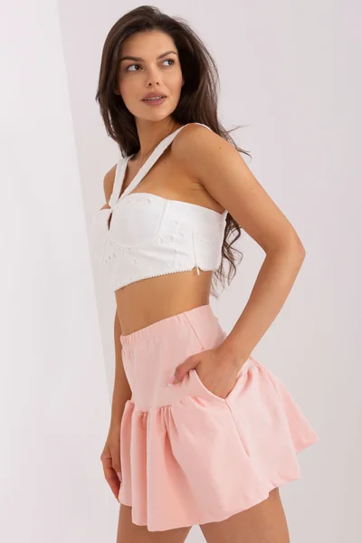 Světle růžová dámská áčková mini sukně FPrice