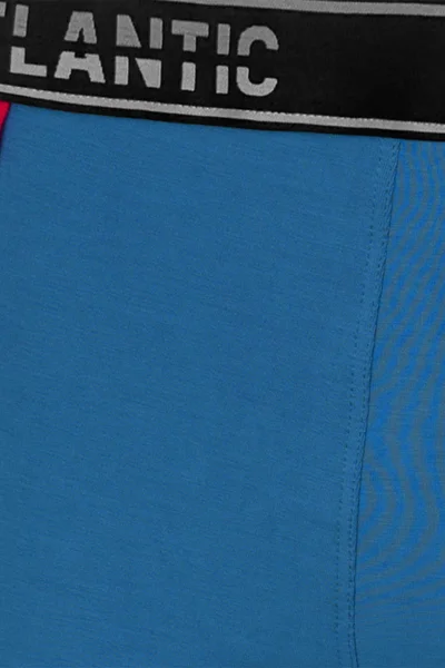 Modré přiléhavé pánské boxerky s měkkou gumou Atlantic