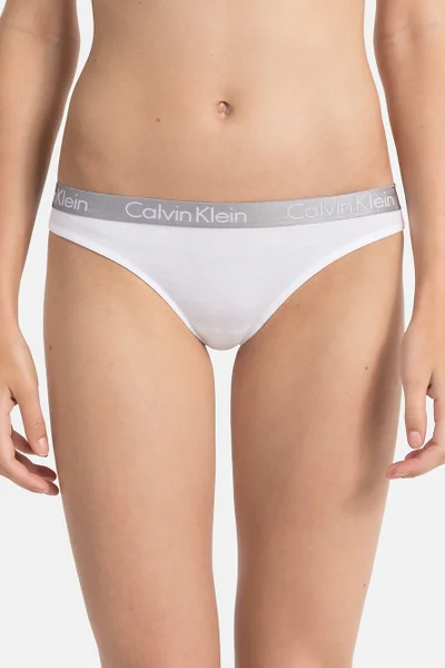 Bavlněná dámská bílá boková tanga Calvin Klein