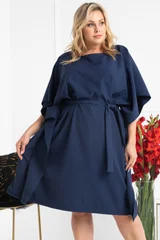 Tmavě modré dámské šaty maxi size Karko