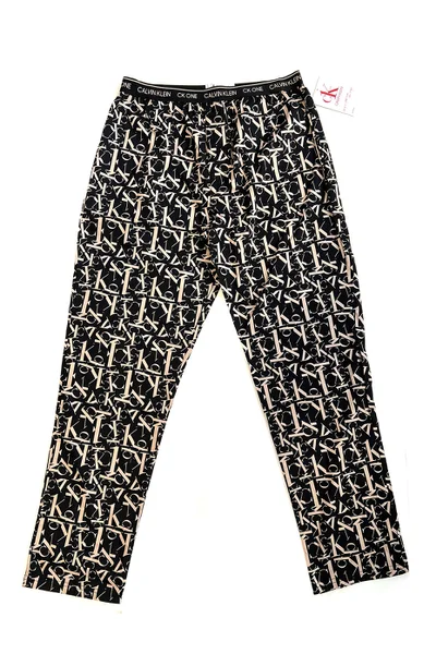 Pánské kalhoty na spaní B547 1BF černo-béžové - Calvin Klein