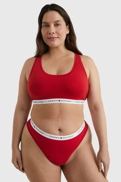 Červená dámská tanga Tommy Hilfiger plus size