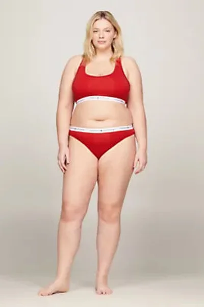 Červená dámská tanga Tommy Hilfiger plus size