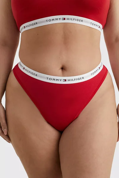 Červená dámská tanga Tommy Hilfiger plus size