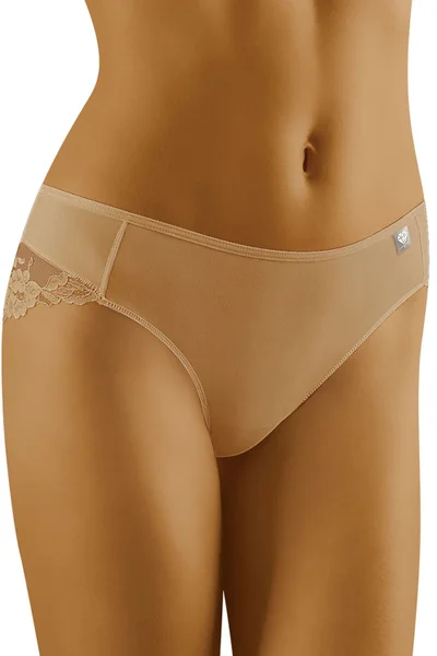 Tělové dámské kalhotky s krajkou Wol-Bar