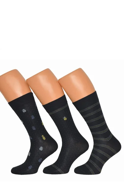 Vysoké pánské ponožky Cornette 3 páry v balení