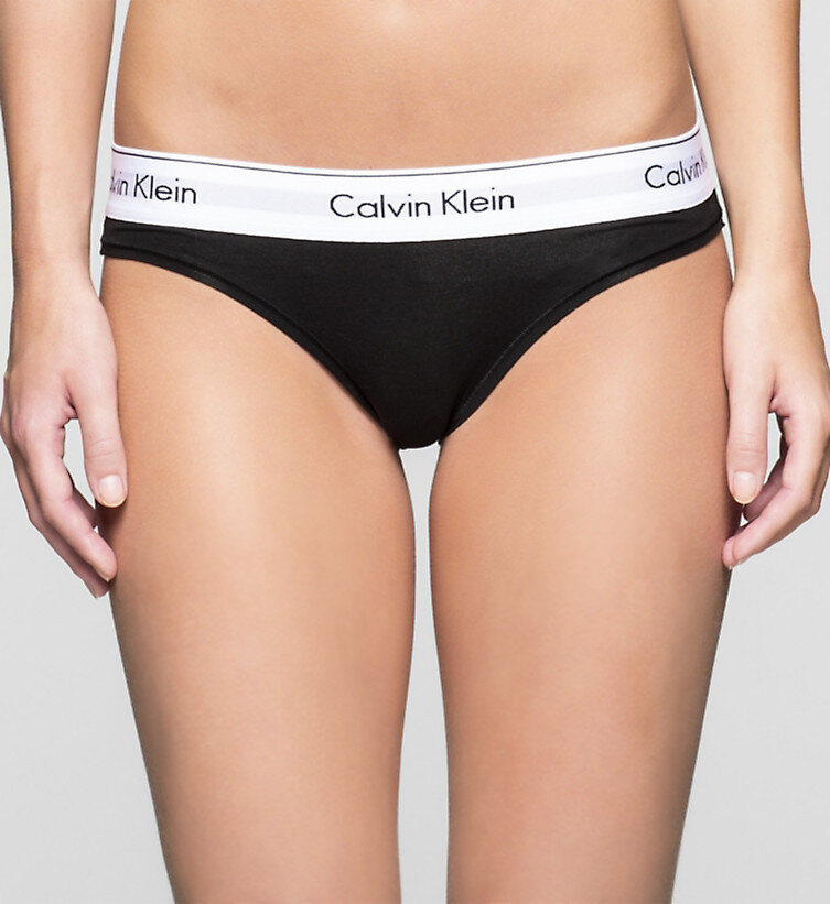 Černé spodní kalhotky s bílou gumou v pase Calvin Klein 3787, černá XS i10_P20636_1:3_2:112_