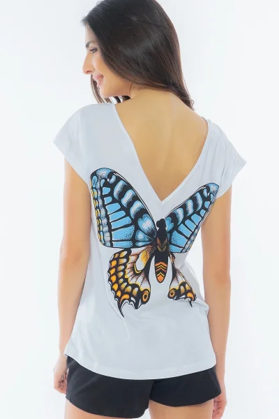 Dámské pyžamo kraťasy Velký motýl Vienetta
