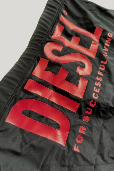 Pánské černé koupací boxerky s nápisem Diesel