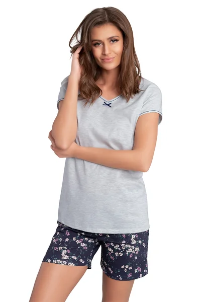 Dámské noční pyžamo s tričkem s krátkým rukávem Italian Fashion