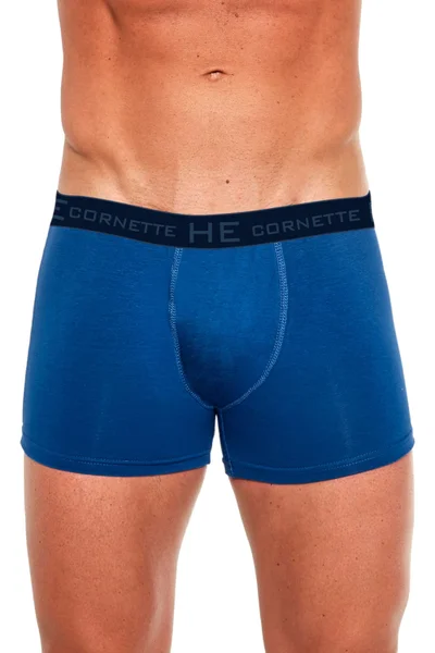 Modré pánské bavlněné boxerky Cornette