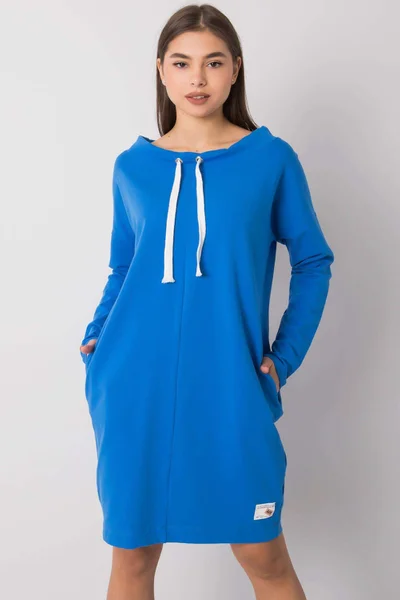 Tmavě modré bavlněné šaty FPrice