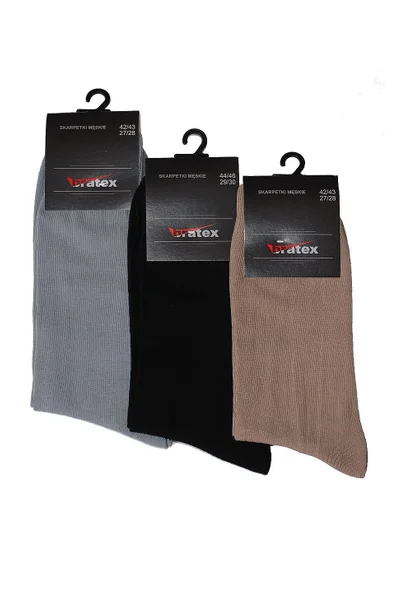 Pánské hladké ponožky k obleku Bratex Weel