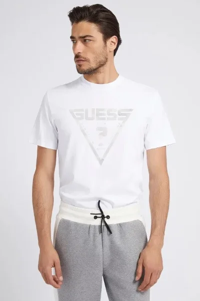 Pánské tričko Q411 NB895 bílá - Guess