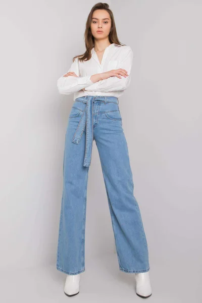 Modré široké džíny pro ženy FPrice
