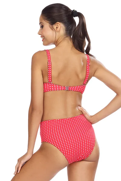 Červené bikiny s tvarující vyztuženou podprsenkou Lorin