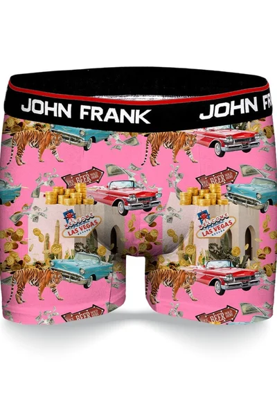 Pánské boxerky John Frank DJ401 (v barvě Růžová)