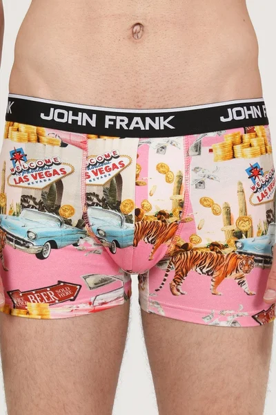 Pánské boxerky John Frank DJ401 (v barvě Růžová)