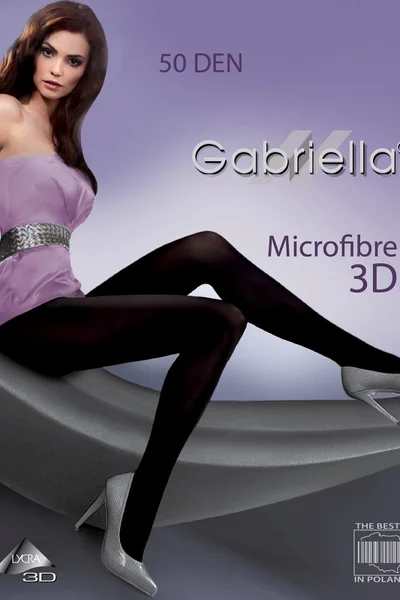 Černé luxusní hedvábné punčochy Gabriella 3D 120