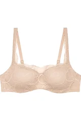 Dámská hnědá podprsenka Triumph Illusion Lace Balconette