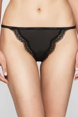 Šedá tanga Calvin Klein QF1689E