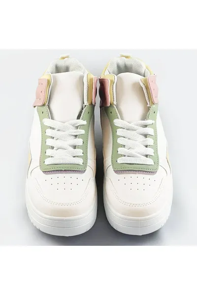 Bílo-pastelové kotníkové dámské tenisky sneakers GQ608 SWEET SHOES (v barvě Zelená)