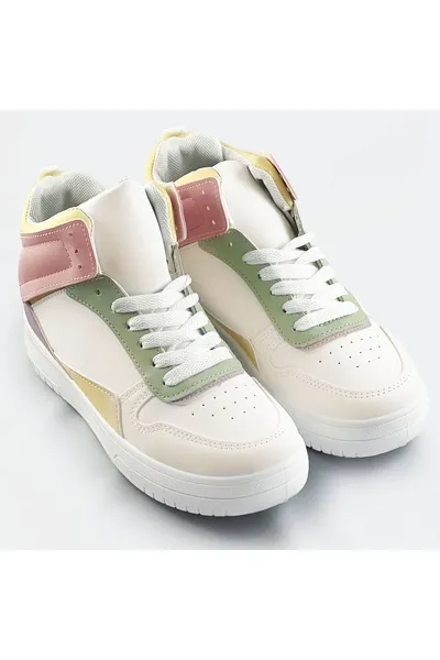 Bílo-pastelové kotníkové dámské tenisky sneakers GQ608 SWEET SHOES (v barvě Zelená)