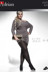 Černé dámské punčochy plus size Adrian