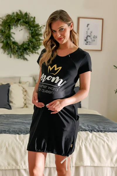 Bavlněná noční košilka pro těhotné DOCTOR NAP