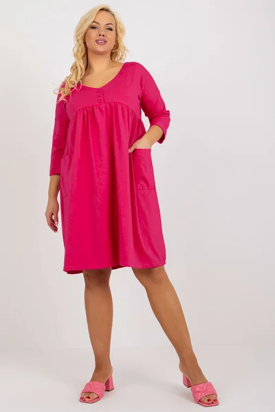 Dámské tmavě růžové maxi šaty univerzální velikost FPrice