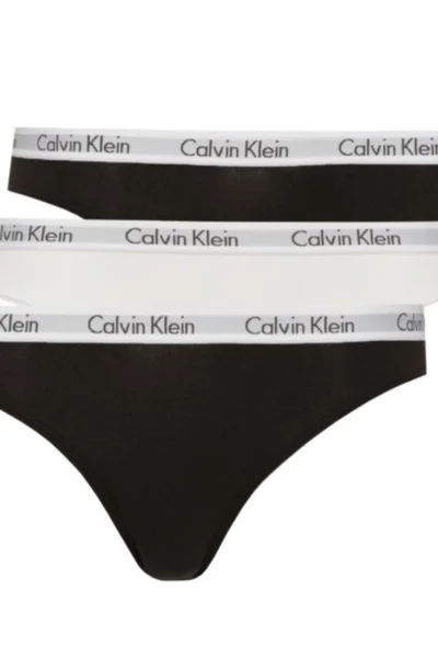 Příjemné dámské kalhotky 3ks Calvin Klein klasický střih