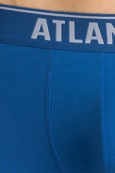 3ks bavlněné pánské boxerky v modré barvě Atlantic