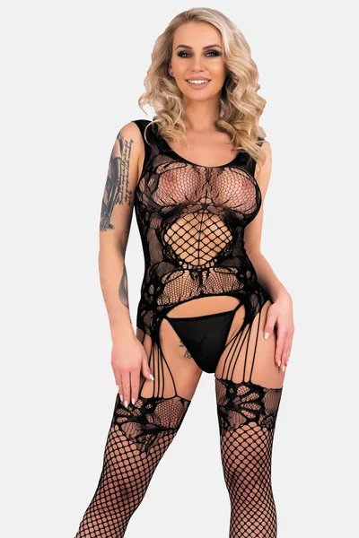 Dámský Erotický Bodystocking Julove Černý - LivCo Corsetti