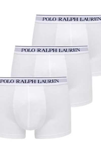 3ks balení pánské bílé boxerky Ralph Lauren