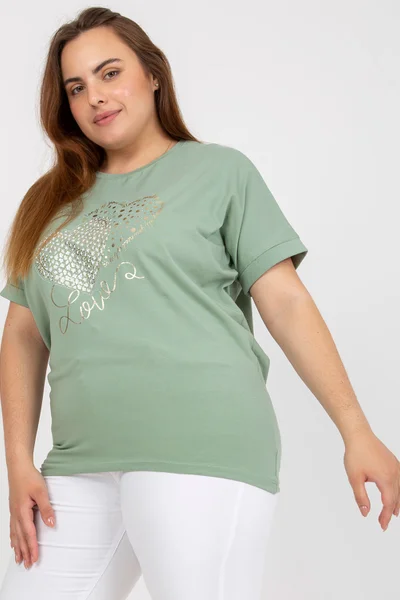 Světle zelené dámské tričko FPrice