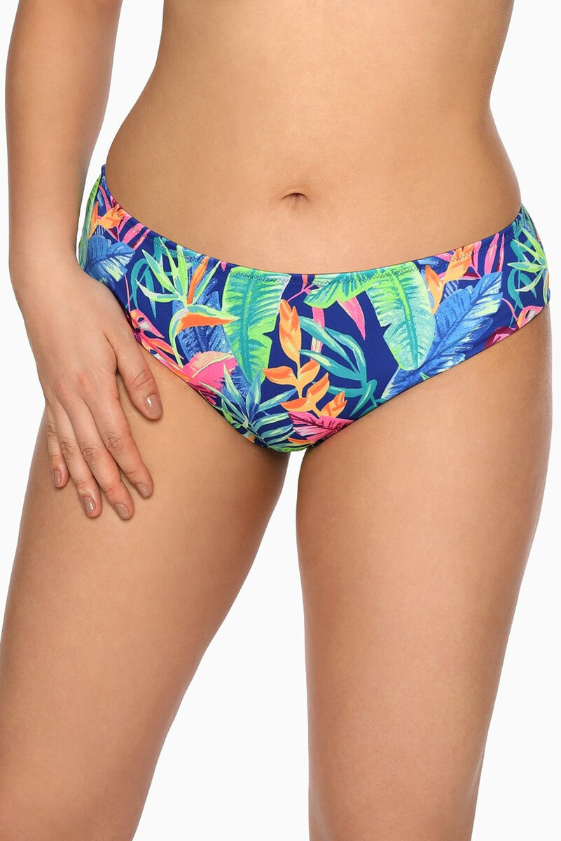 Modré vzorované dámské bikiny kalhotky AVA SWIMWEAR, ETNIC BLUE S i170_144/5-ETNIC BLUE S