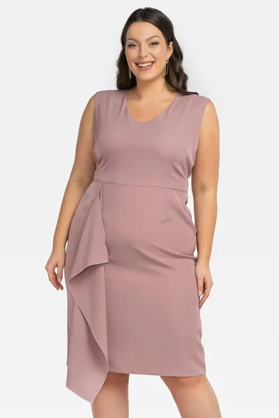 Elegantní Plus Size Šaty Mila s Volánem - Karko