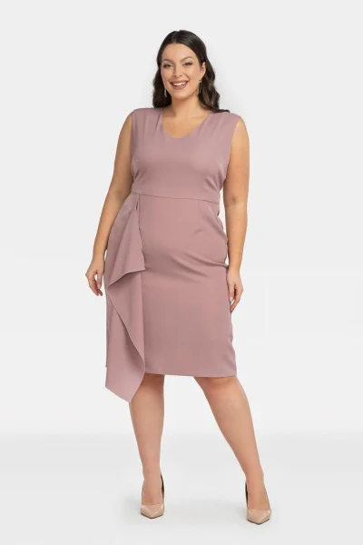 Elegantní Plus Size Šaty Mila s Volánem - Karko