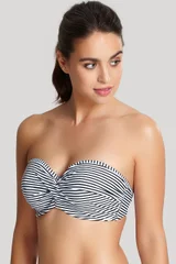 Černobílá Bandeau Plavková Podprsenka Anya Stripe