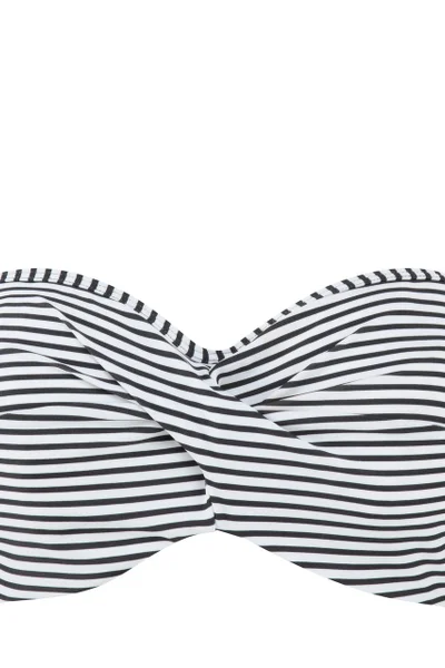 Černobílá Bandeau Plavková Podprsenka Anya Stripe